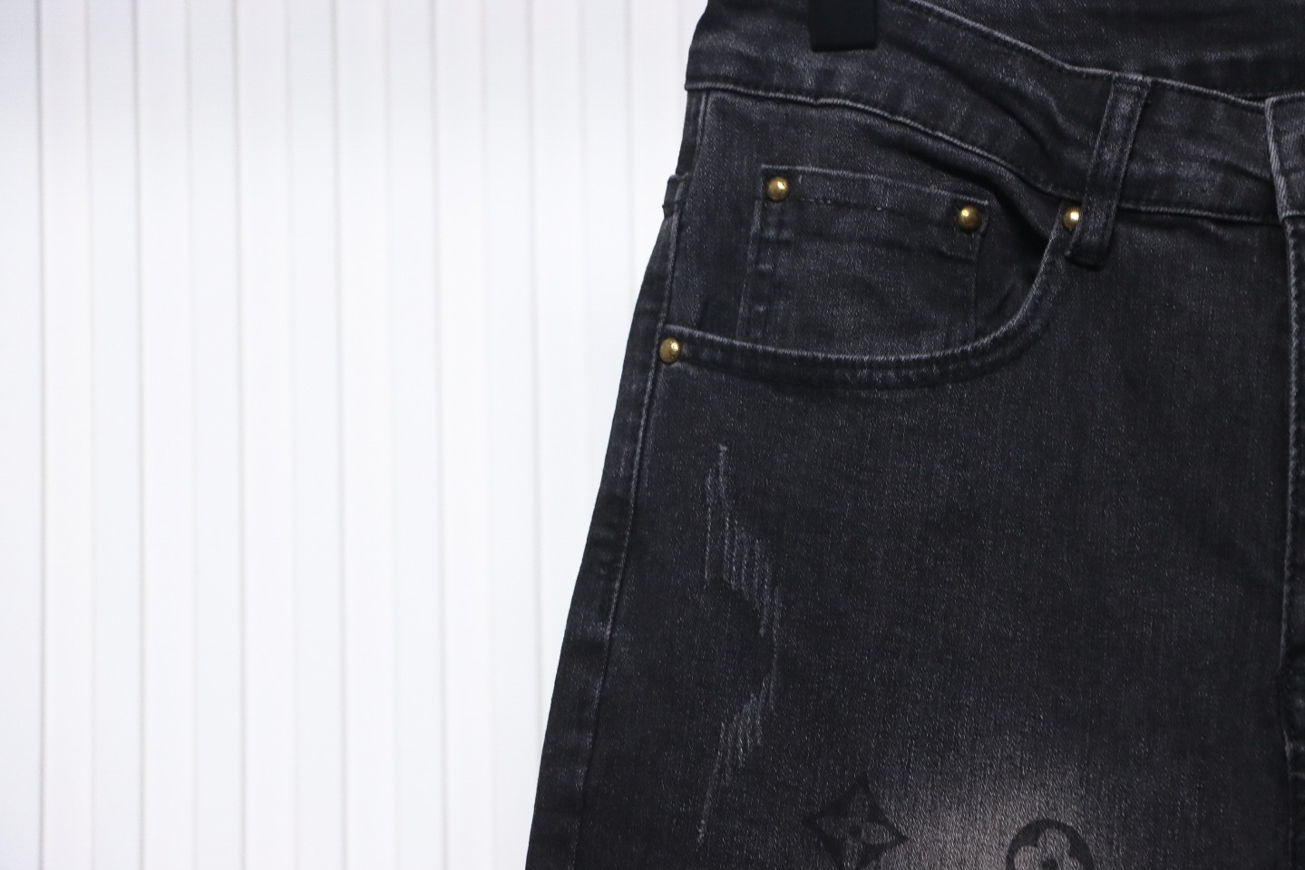 Louis Vuitton Washed Distressed Denim Trousers