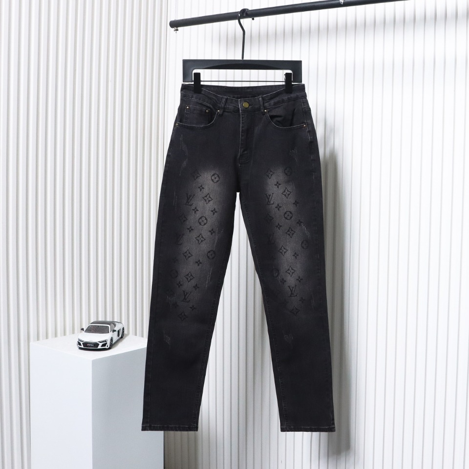 Louis Vuitton Washed Distressed Denim Trousers