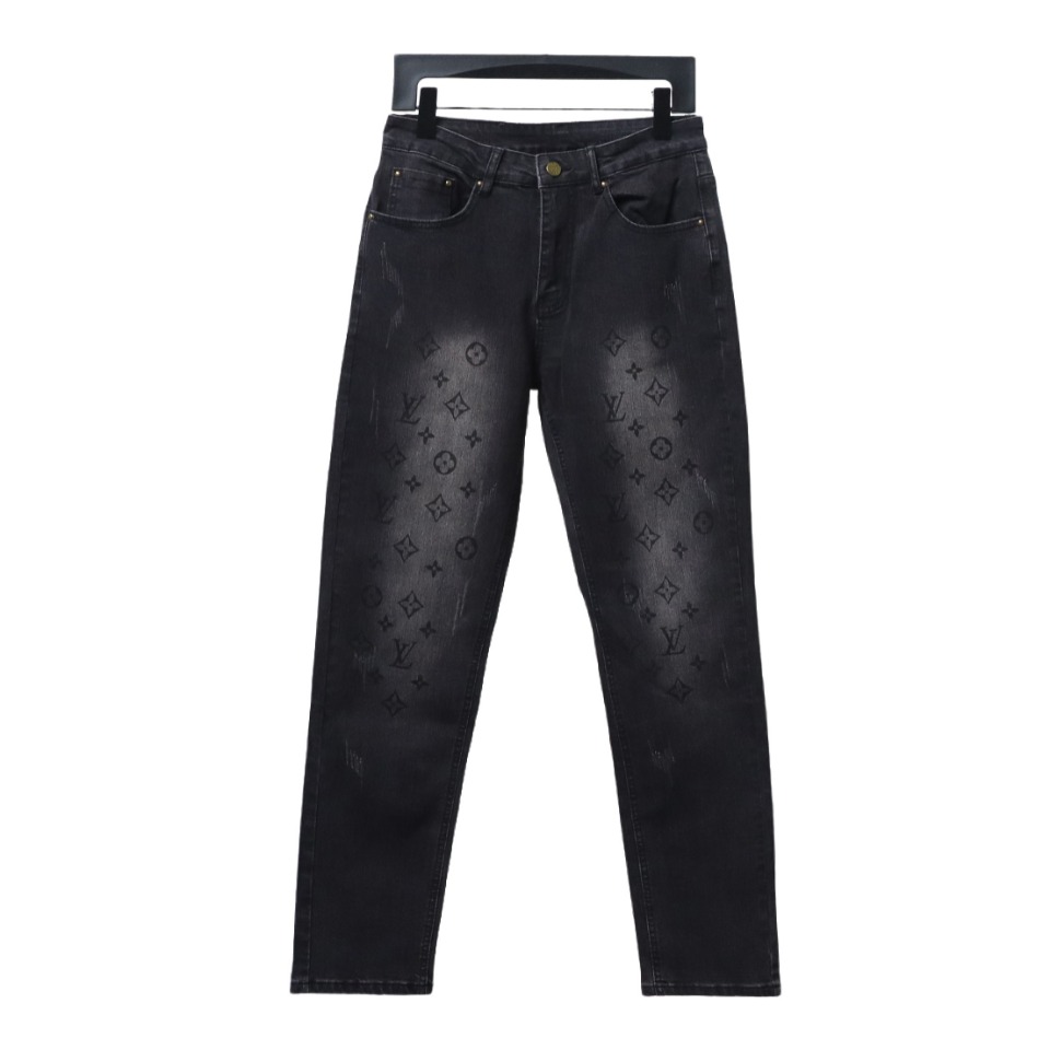 Louis Vuitton Washed Distressed Denim Trousers