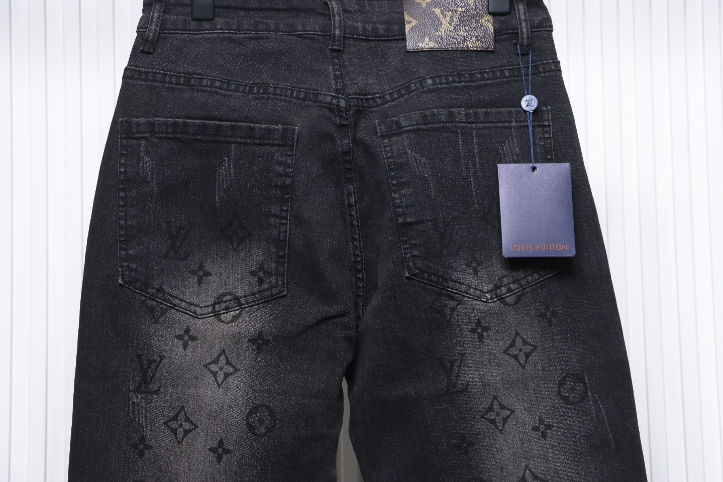Louis Vuitton Washed Distressed Denim Trousers