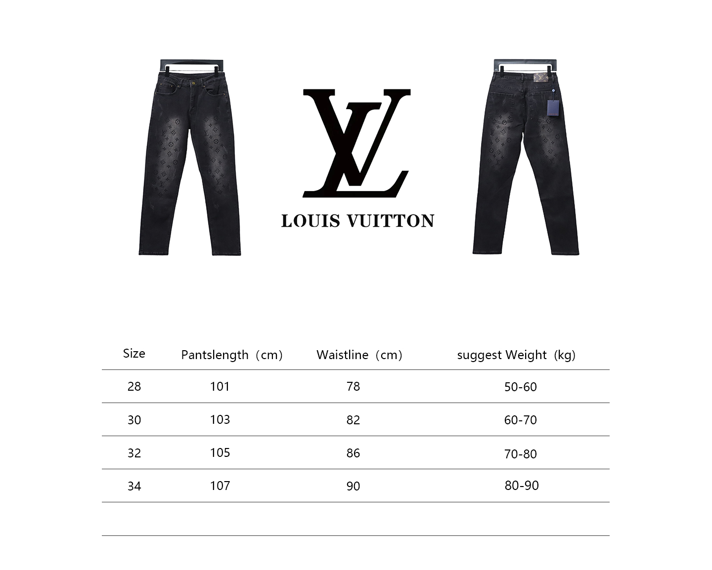 Louis Vuitton Washed Distressed Denim Trousers