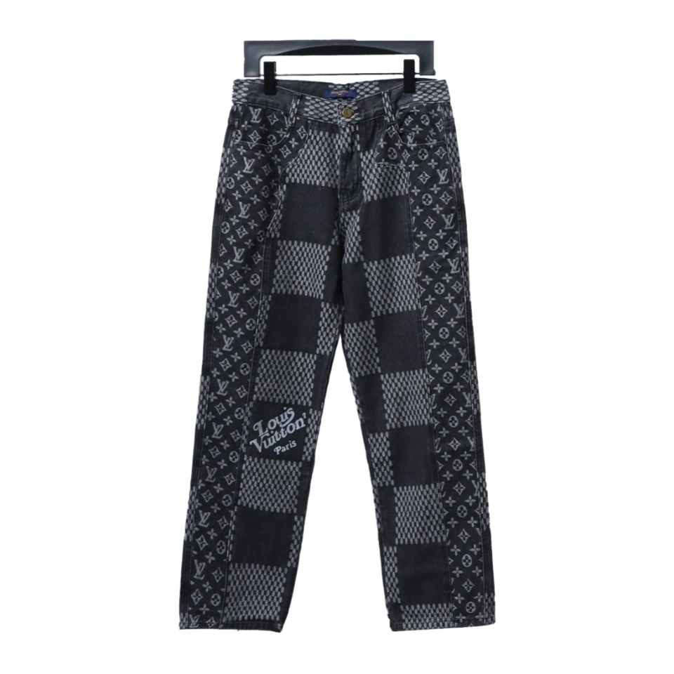 Louis Vuitton x NIGO Checkerboard Print Jeans Black