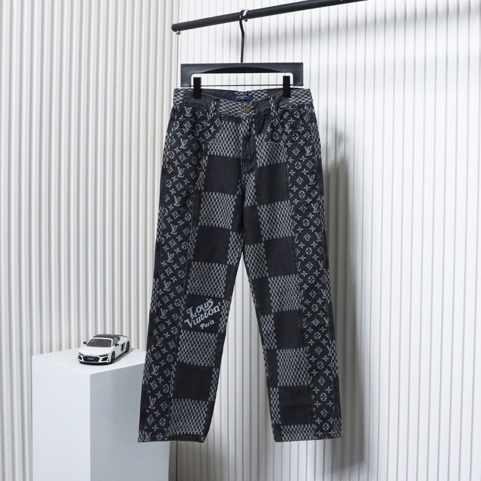 Louis Vuitton x NIGO Checkerboard Print Jeans Black
