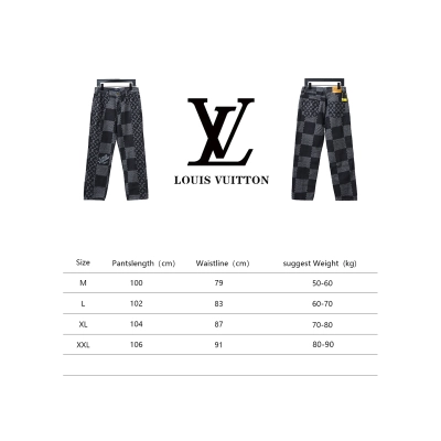Louis Vuitton x NIGO Checkerboard Print Jeans Black 02