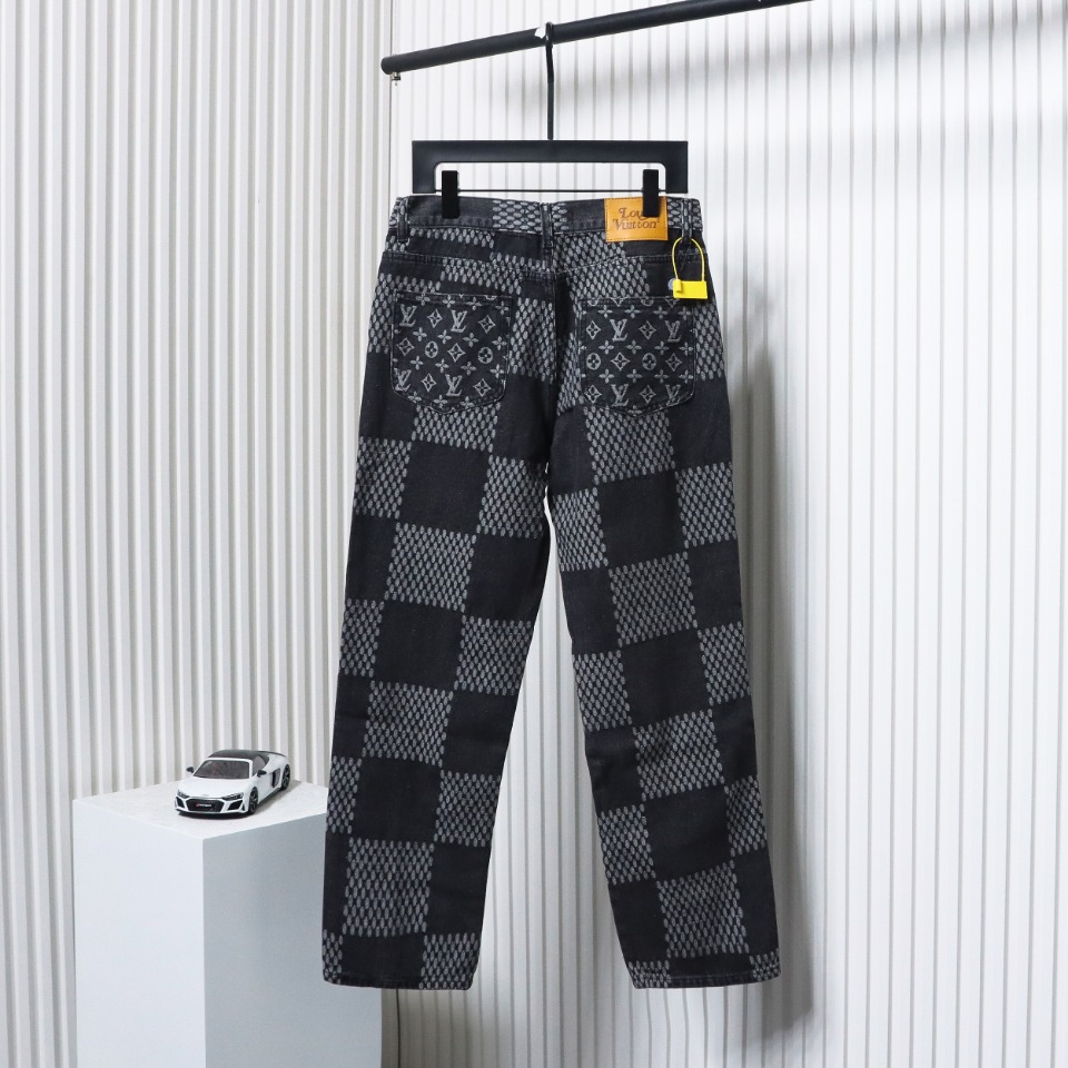 Louis Vuitton x NIGO Checkerboard Print Jeans Black