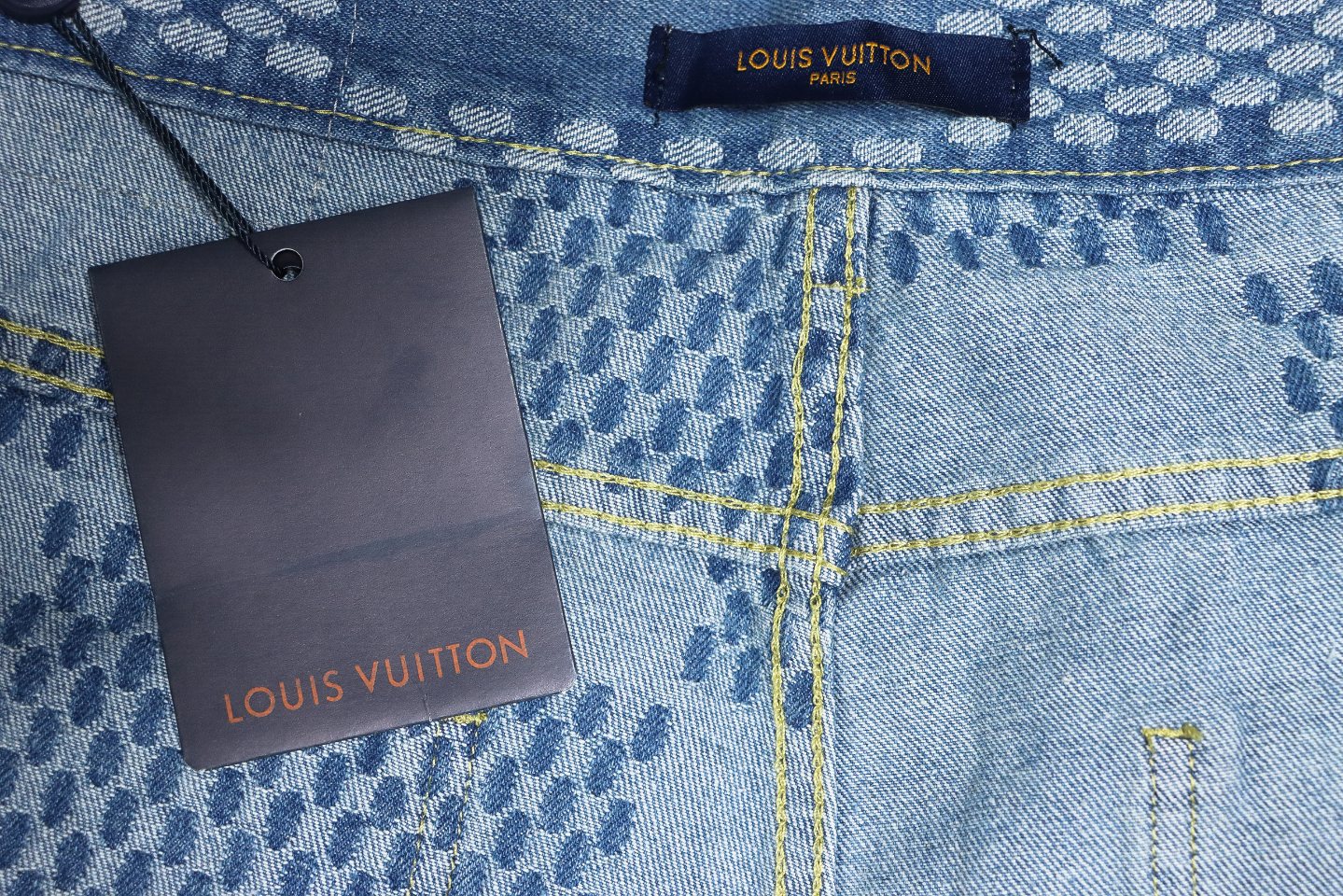 Louis Vuitton x NIGO Checkerboard Print Jeans Blue