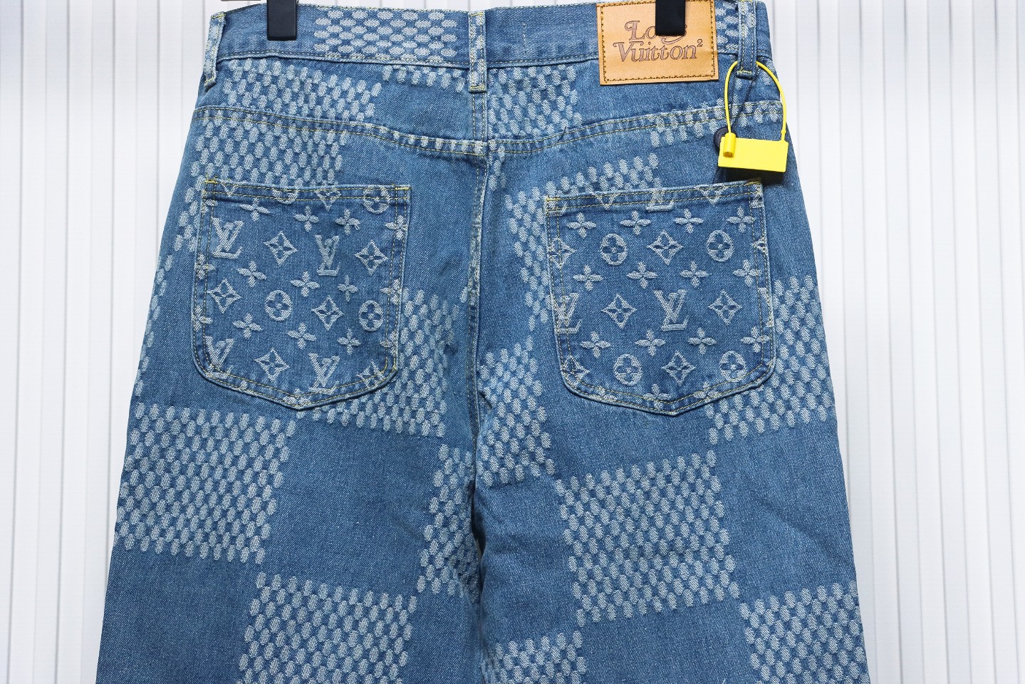 Louis Vuitton x NIGO Checkerboard Print Jeans Blue