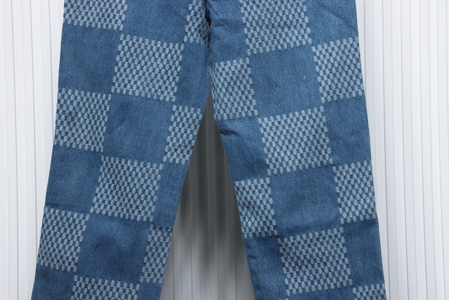 Louis Vuitton x NIGO Checkerboard Print Jeans Blue