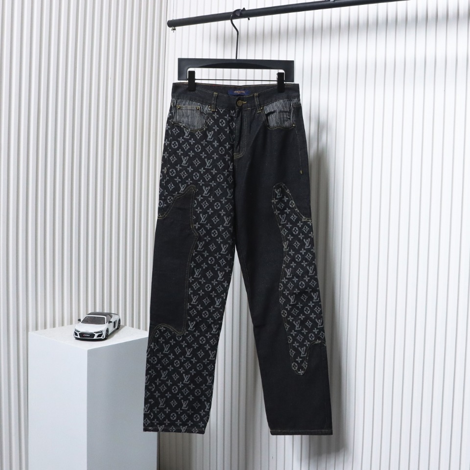 Louis Vuitton x NIGO Patchwork Contrast Denim Trousers