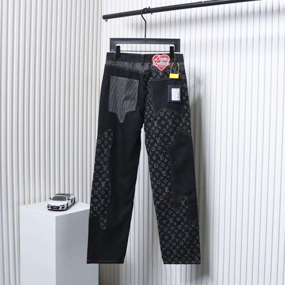 Louis Vuitton x NIGO Patchwork Contrast Denim Trousers