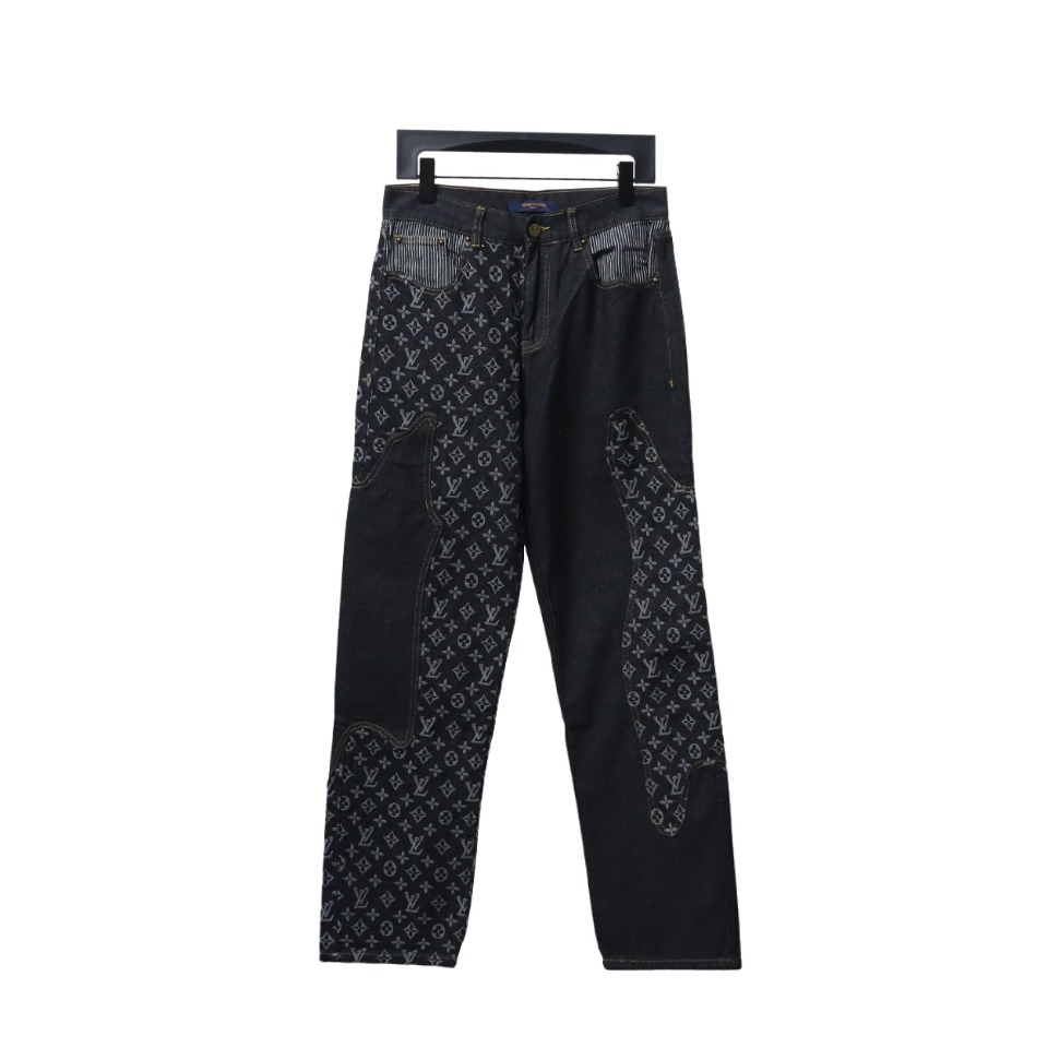 Louis Vuitton x NIGO Patchwork Contrast Denim Trousers