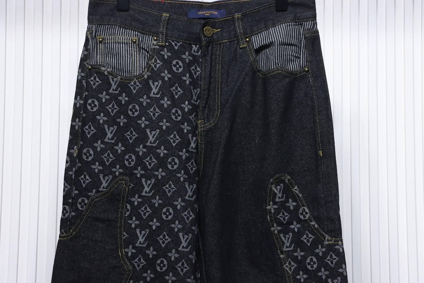 Louis Vuitton x NIGO Patchwork Contrast Denim Trousers