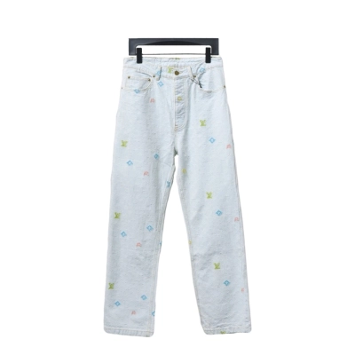 Louis Vuitton x Tyler Monogram Jacquard Embroidered Jeans 01