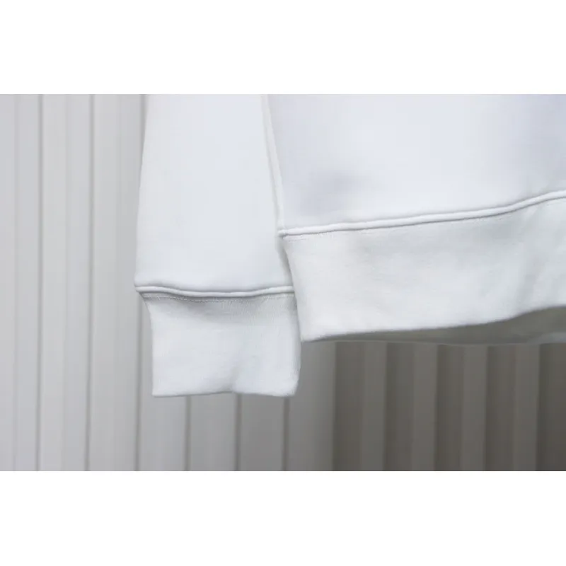 Fendi Funny Cartoon Letter Round Neck Hoodie White