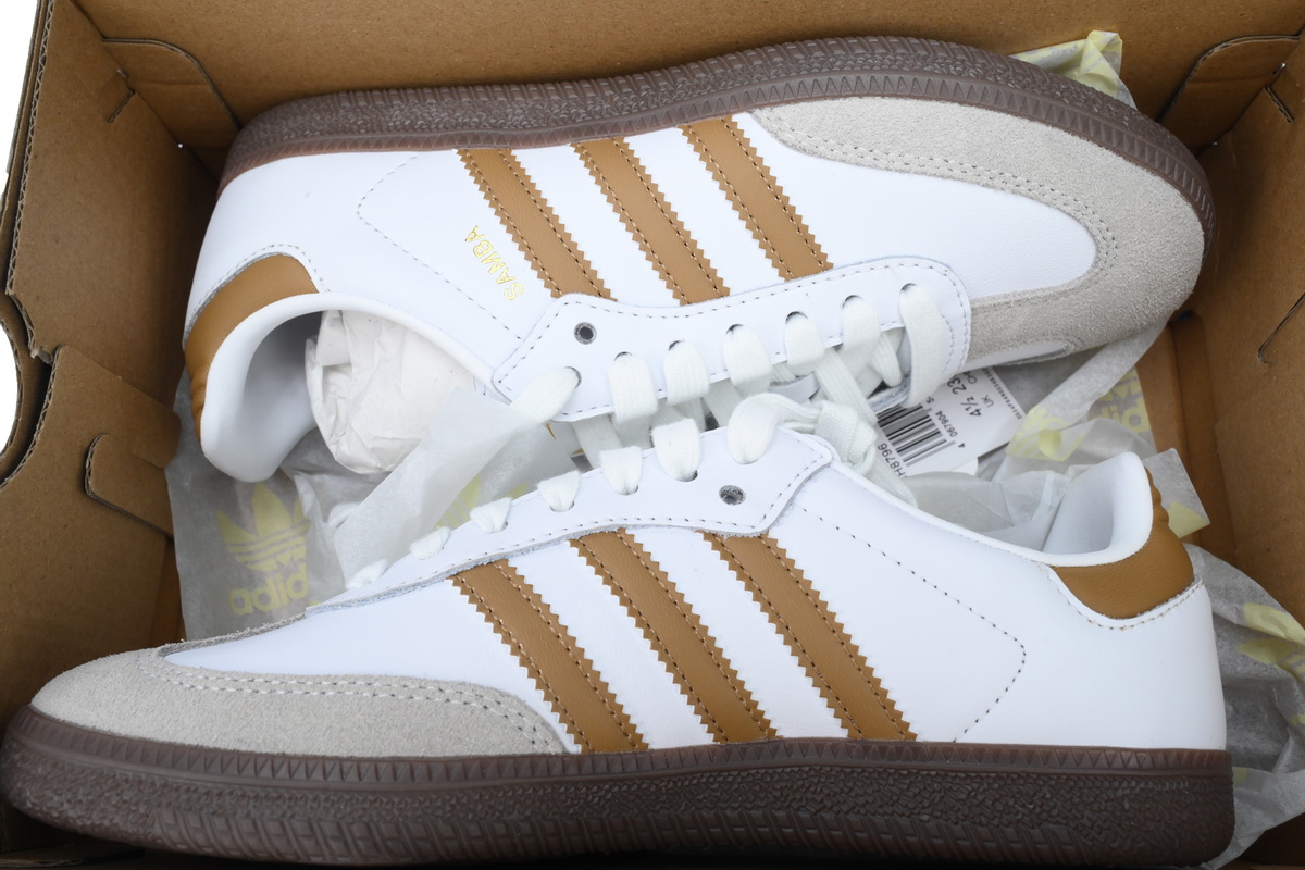 Adidas Originals Samba OG Cloud White Brown Desert JH8796 