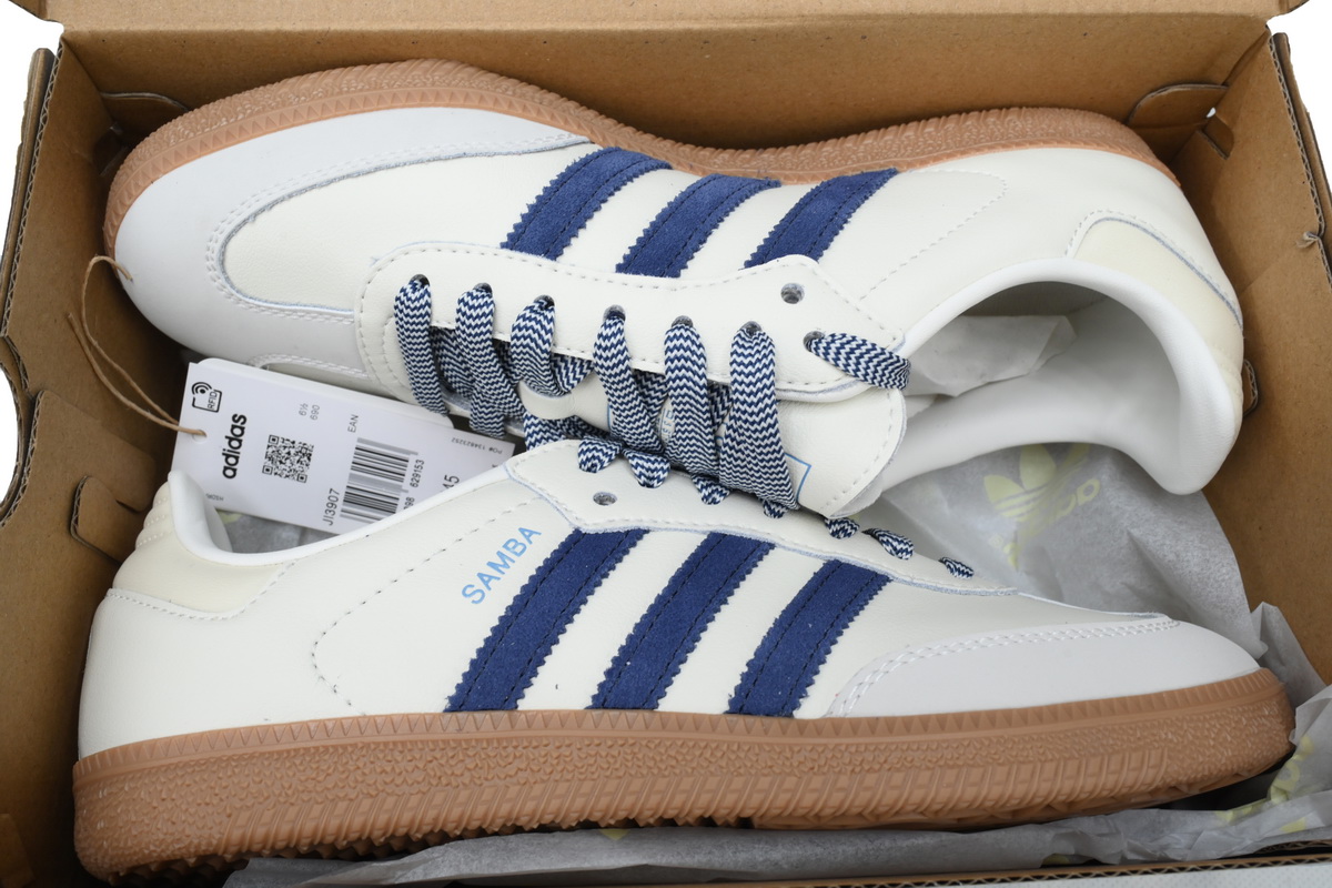 Adidas Samba OG Off White Dark Blue JI3907