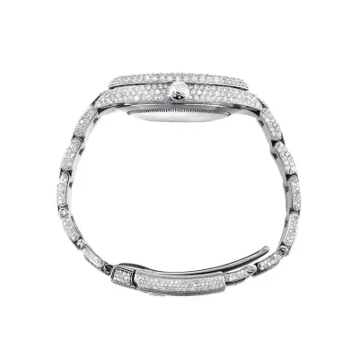 Rolex Diamond Embezzled Datejust 41 'Silver' 02