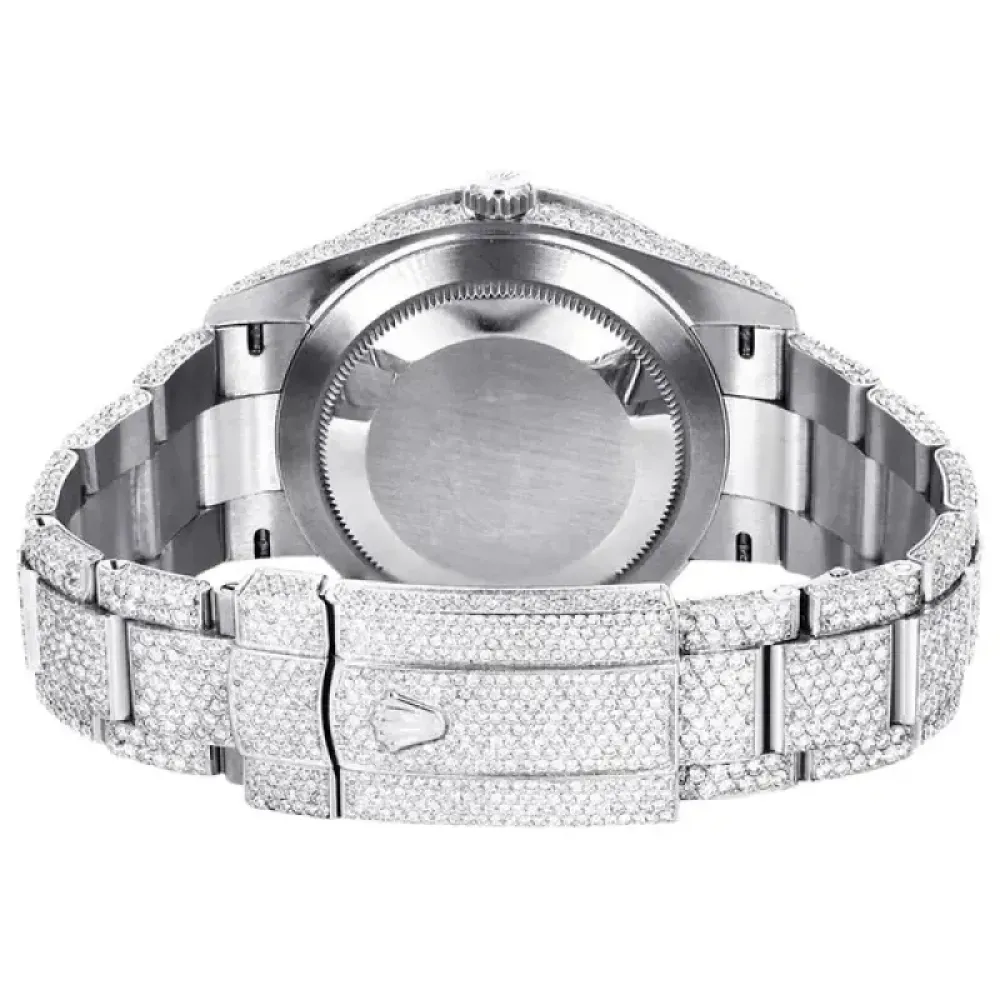 Rolex Diamond Embezzled Datejust 41 'Silver'