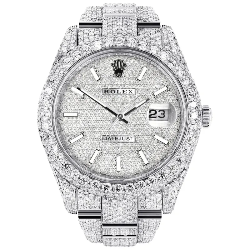 Rolex Diamond Embezzled Datejust 41 'Silver'