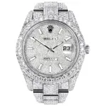 Rolex Diamond Embezzled Datejust 41 'Silver'