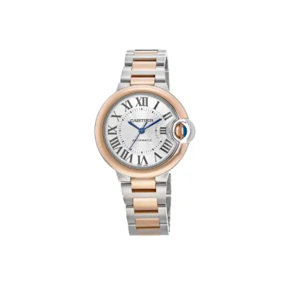 Cartier Ballon Bleu 36mm Rose Gold & Steel Women's Watch W2BB0033 01