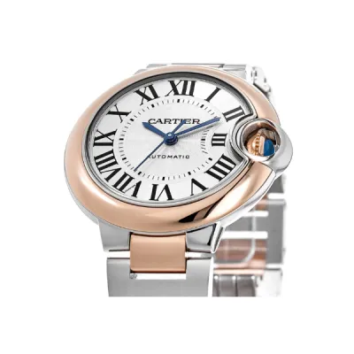 Cartier Ballon Bleu 36mm Rose Gold & Steel Women's Watch W2BB0033 02