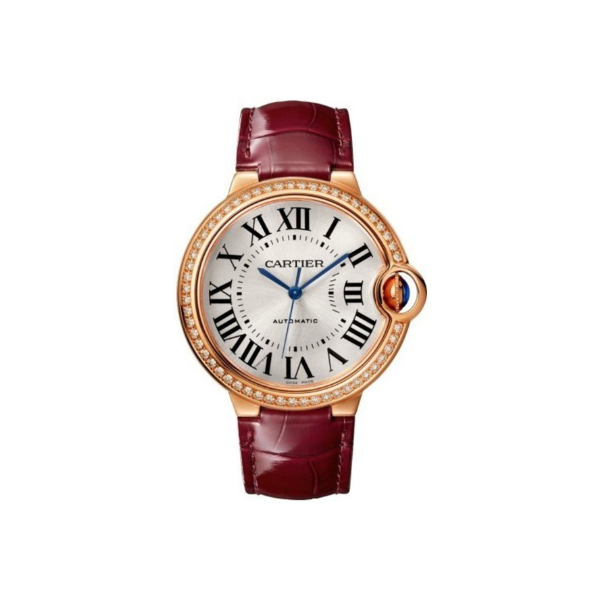 Cartier Ballon Bleu 36mm Rose Gold Diamond Women's Watch WJBB0034