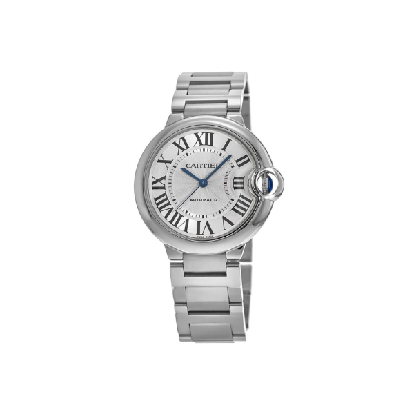 Cartier Ballon Bleu 36mm Silver Dial Steel Women's Watch WSBB0048