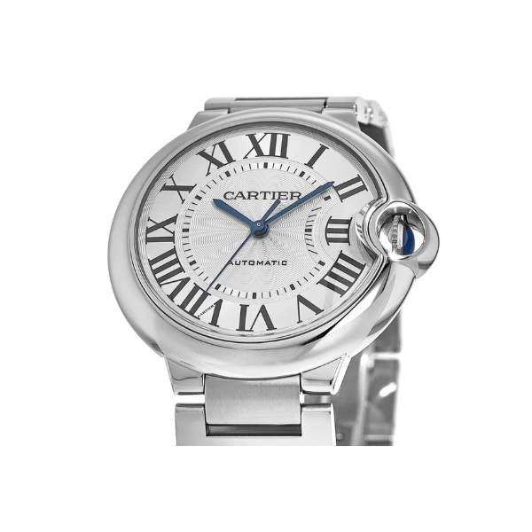 Cartier Ballon Bleu 36mm Silver Dial Steel Women's Watch WSBB0048