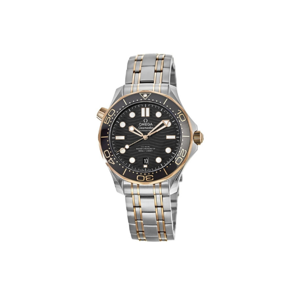 Omega Seamaster Diver 300M Sedna Gold & Steel Men's Watch 210.20.42.20.01.001