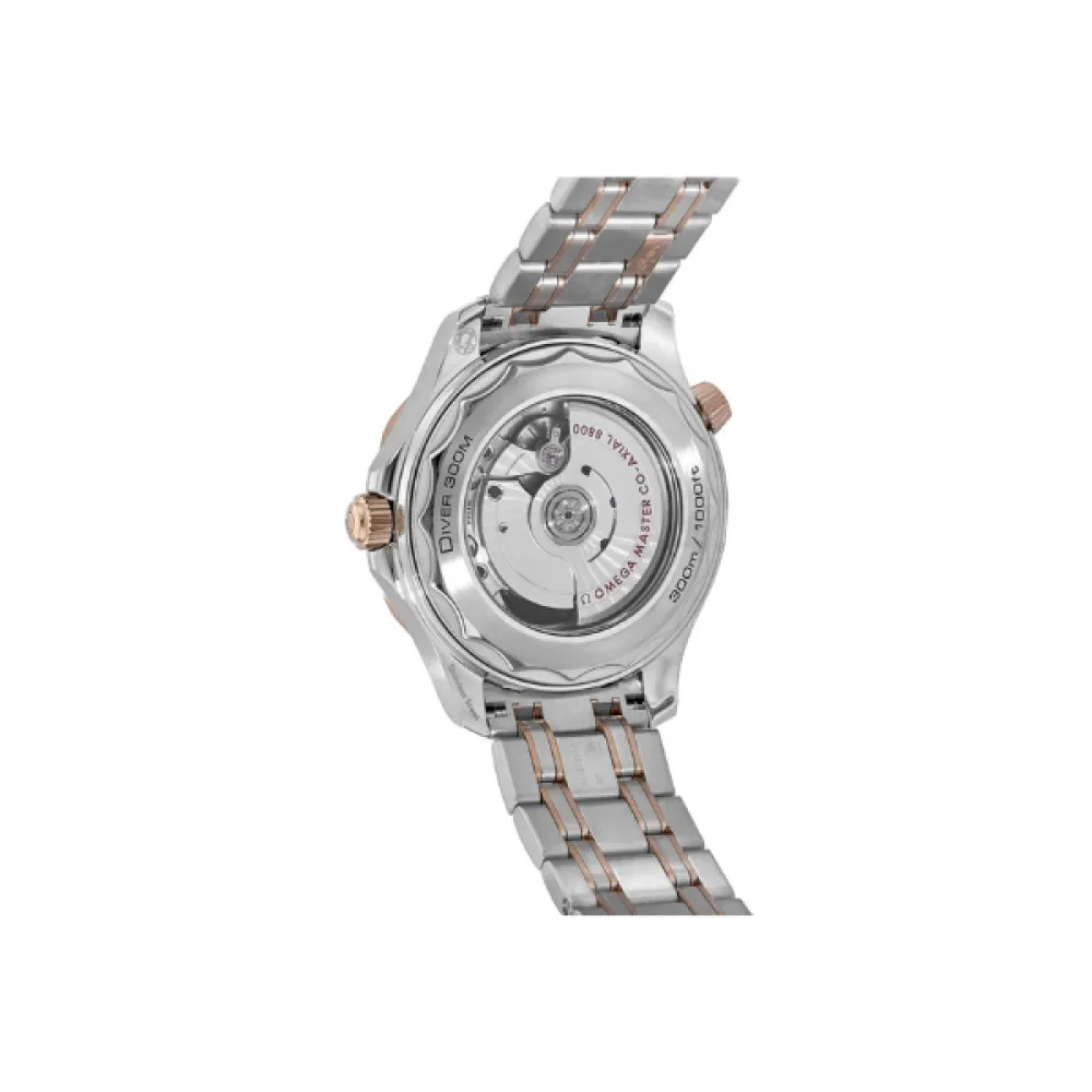 Omega Seamaster Diver 300M Sedna Gold & Steel Men's Watch 210.20.42.20.01.001