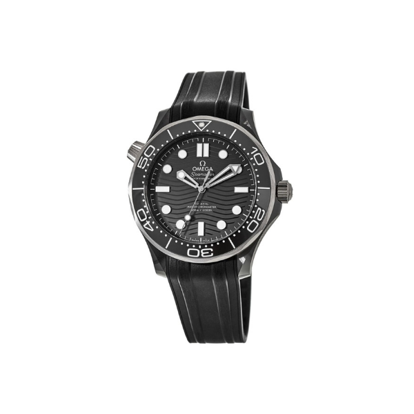 Omega Seamaster Diver 300M Titanium Ceramic Case Rubber Strap Men's Watch 210.92.44.20.01.001