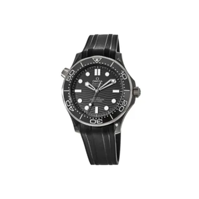 Omega Seamaster Diver 300M Titanium Ceramic Case Rubber Strap Men's Watch 210.92.44.20.01.001 01