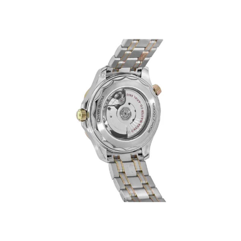 Omega Seamaster Diver 300M Yellow Gold & Steel Men's Watch 210.20.42.20.01.002