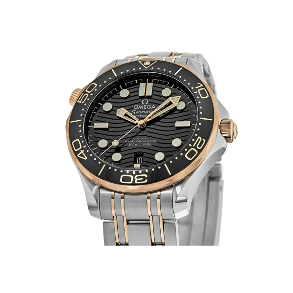 Omega Seamaster Diver 300M Yellow Gold & Steel Men's Watch 210.20.42.20.01.002