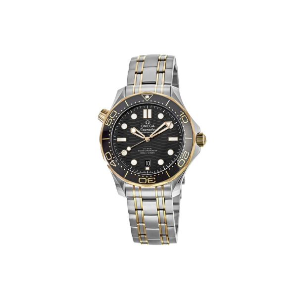 Omega Seamaster Diver 300M Yellow Gold & Steel Men's Watch 210.20.42.20.01.002