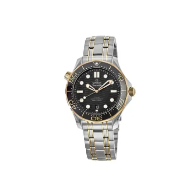 Omega Seamaster Diver 300M Yellow Gold & Steel Men's Watch 210.20.42.20.01.002 01