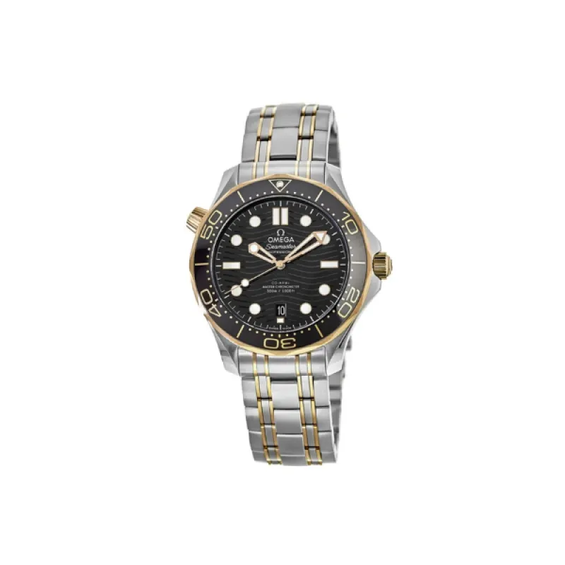 Omega Seamaster Diver 300M Yellow Gold & Steel Men's Watch 210.20.42.20.01.002