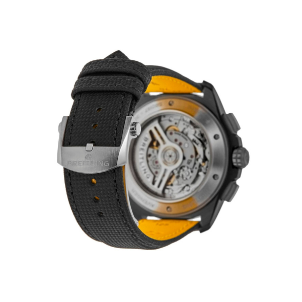 Breitling Avenger B01 Chronograph 44 Night Mission Black Leather Men's Watch SB0147101I1X2