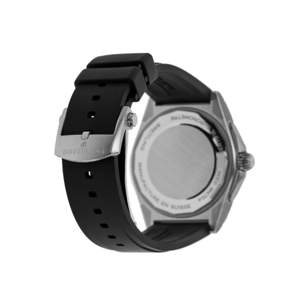 Breitling Chronomat Automatic GMT 40 Blue Dial Platinum Black Rubber Men's Watch P32398101C1S1