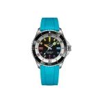 Breitling Superocean Automatic 42 Black Dial Turquoise Rubber Strap Men's Watch A17375211B2S1