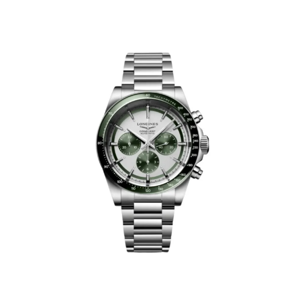 Longines Conquest Automatic Chronograph Matt Silver Dial Steel Men's Watch L3.835.4.02.6
