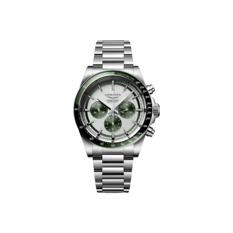 Longines Conquest Automatic Chronograph Matt Silver Dial Steel Men's Watch L3.835.4.02.6