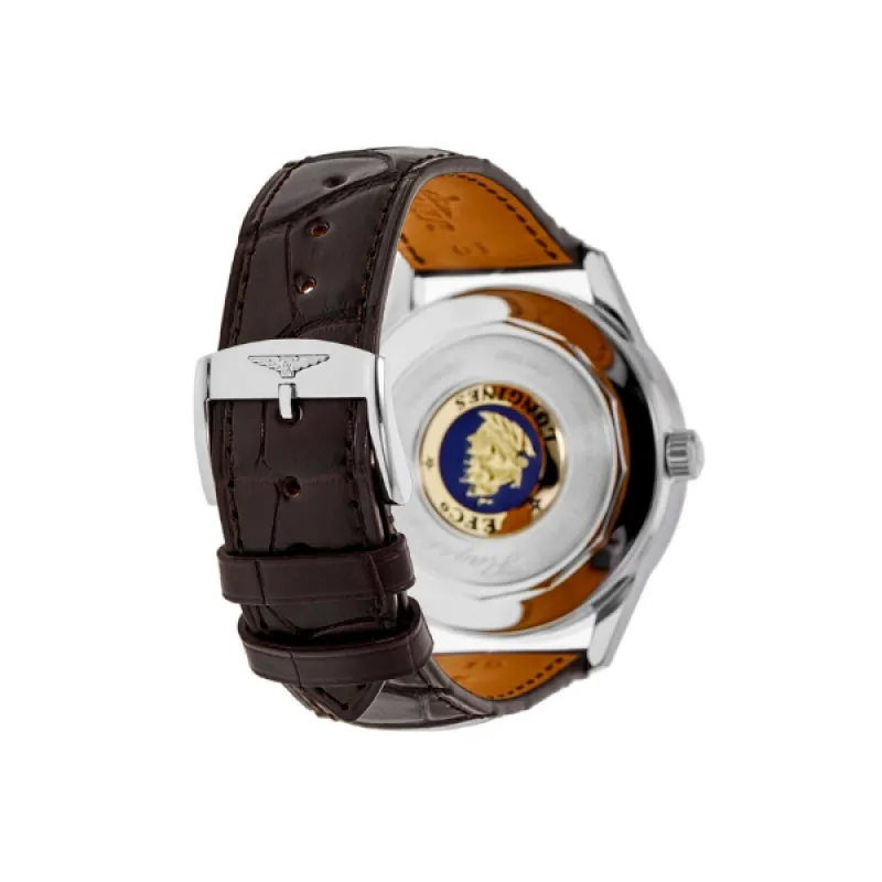 Longines Flagship Heritage Moonphase Automatic Silver Dial Leather Men's Watch L4.815.4.78.2