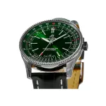 Breitling Navitimer Automatic 41 Green Dial Leather Strap Men's Watch A17326361L1P1