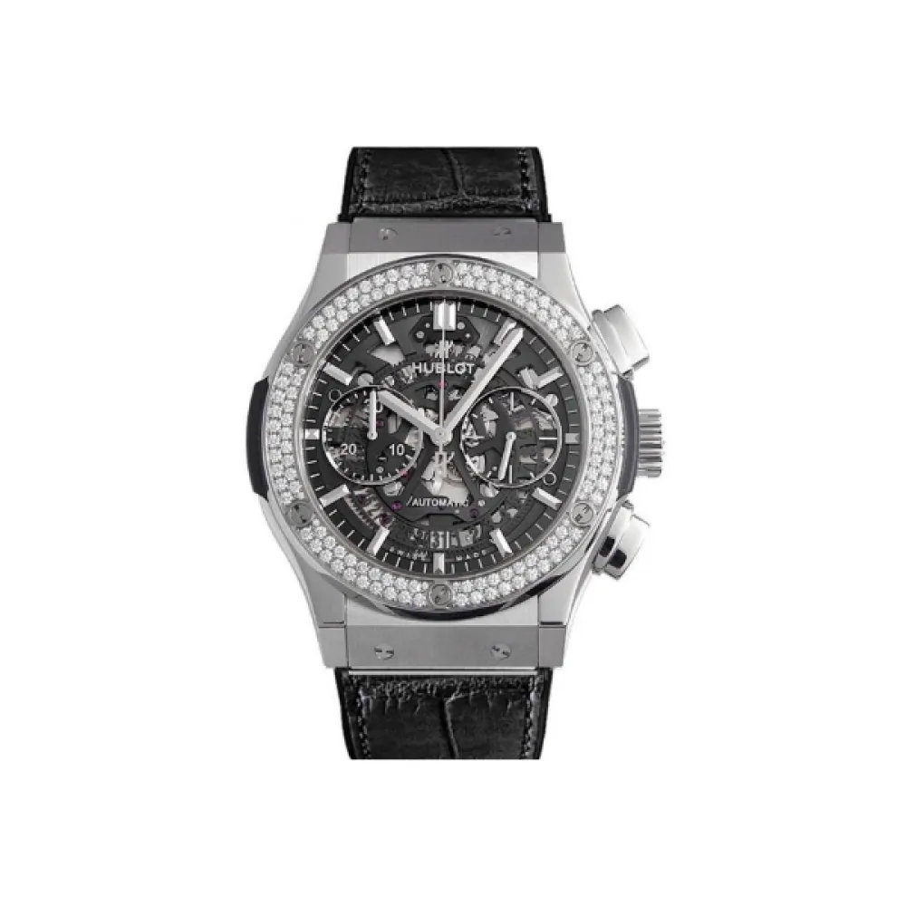 HUBLOT Classic Fusion Black Skeleton Dial Black Rubber Strap Men's Watch 525.NX.0170.LR.1104