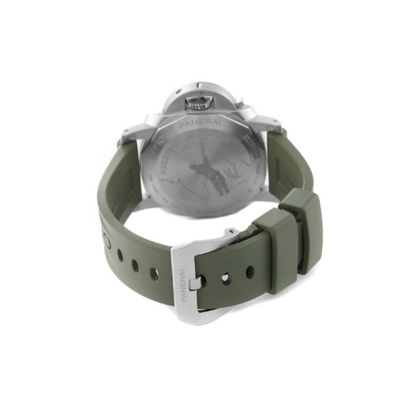 Panerai Luminor 1950 GMT Green Dial MS Dhoni Edition Watch PAM01056