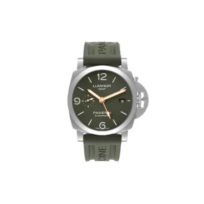 Panerai Luminor 1950 GMT Green Dial MS Dhoni Edition Watch PAM01056 01