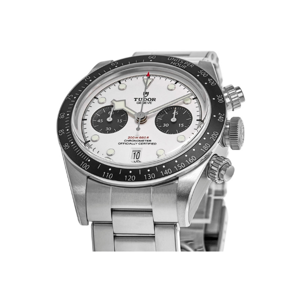 Tudor Black Bay Chrono White Panda Dial Steel Men's Watch M79360N-0002