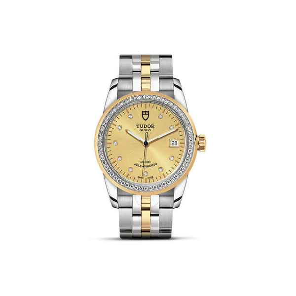 Tudor Glamour Date Automatic Diamond Champagne Dial Ladies Watch M55023-0026